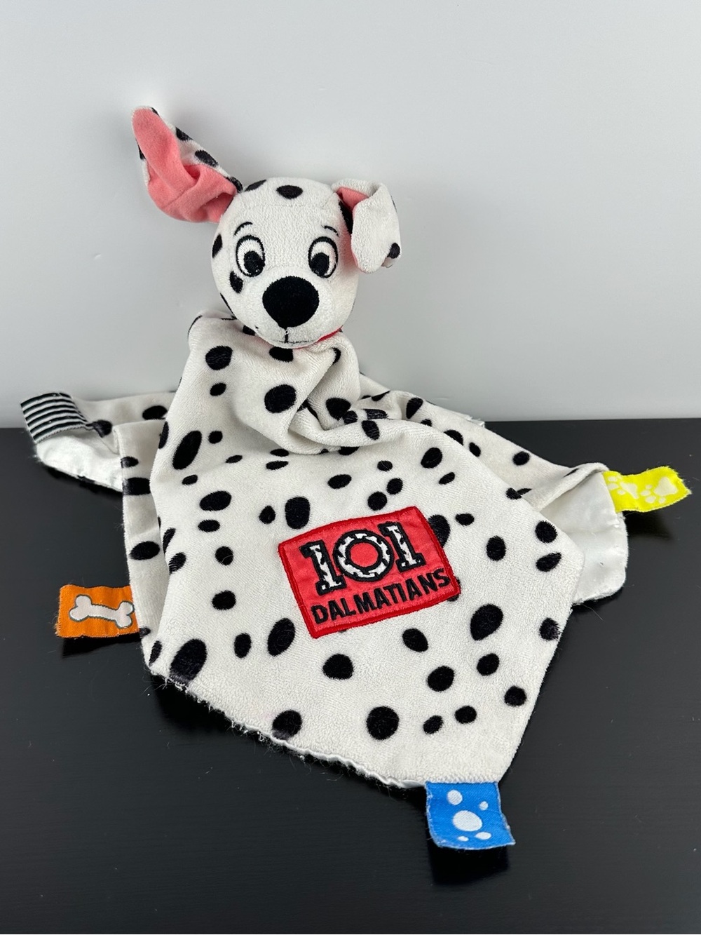Disney 101 Dalmatians RARE Puppy Dog Dalmatian Lovey Blanket 15” Plush READ